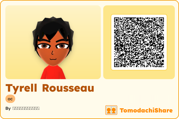 Tyrell Rousseau, a male Mii  with tags: oc