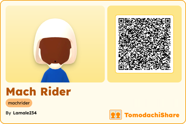Mach Rider, a male Mii  with tags: machrider