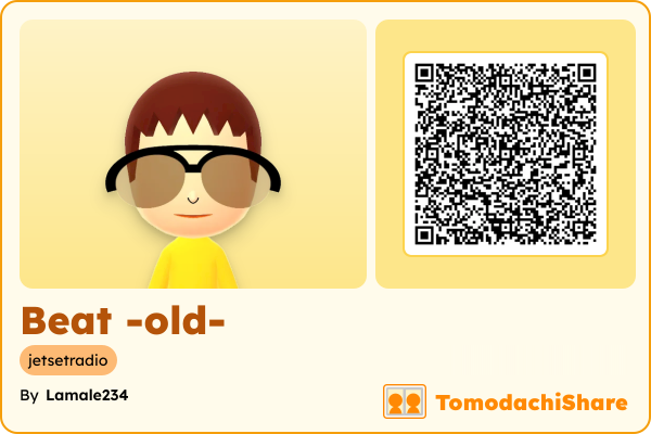 Beat -old-, a male Mii  with tags: jetsetradio