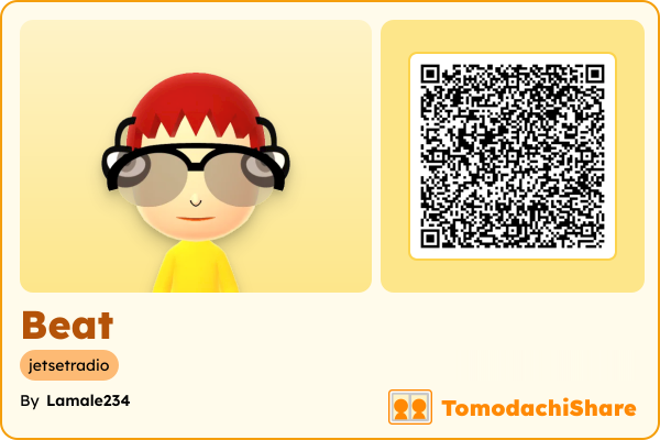 Beat, a male Mii  with tags: jetsetradio