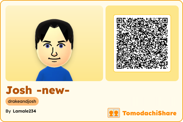 Josh -new-, a male Mii  with tags: drakeandjosh