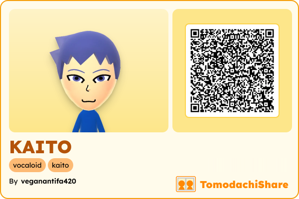 KAITO, a male Mii  with tags: vocaloid, kaito