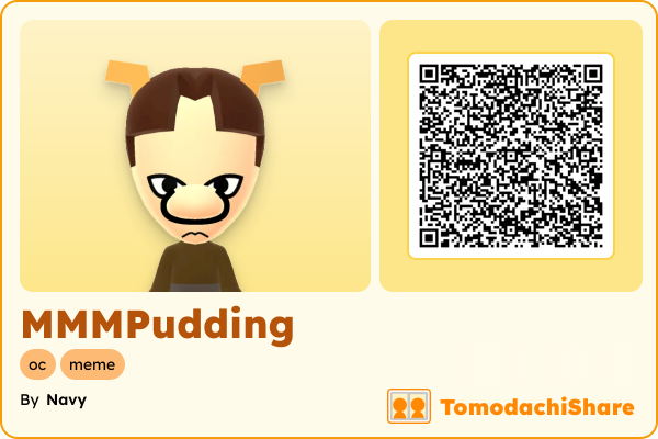 MMMPudding, a male Mii  with tags: oc, meme