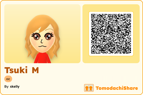 Tsuki M, a male Mii  with tags: oc