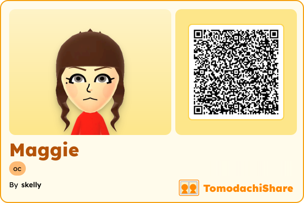 Maggie, a male Mii  with tags: oc