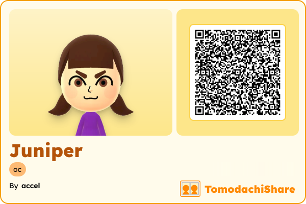 Juniper, a female Mii  with tags: oc