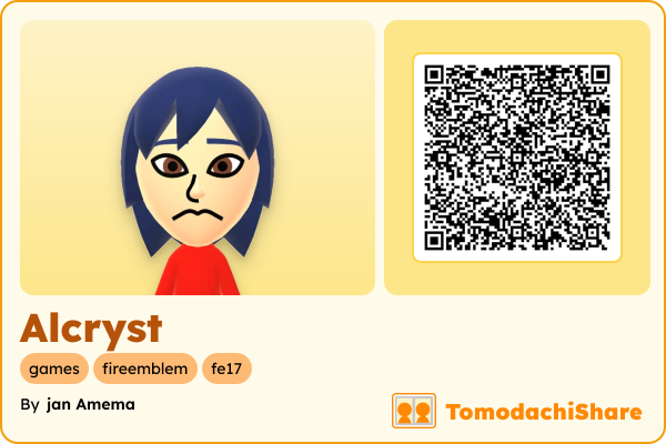 Alcryst, a male Mii  with tags: games, fireemblem, fe17