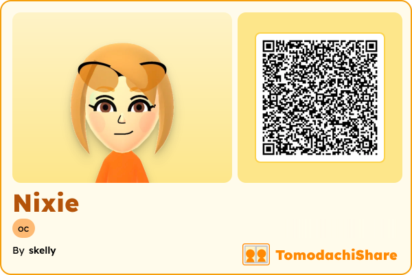 Nixie, a female Mii  with tags: oc