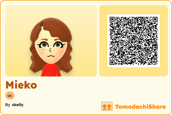 Mieko, a male Mii  with tags: oc