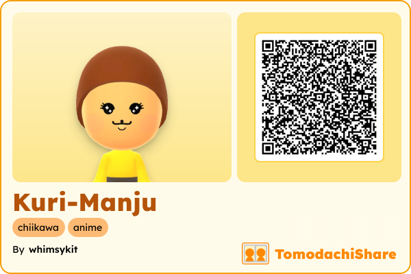 Kuri-Manju, a male Mii  with tags: chiikawa, anime