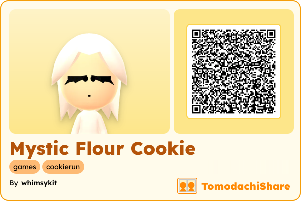 Mystic Flour Cookie, a female Mii  with tags: games, cookierun