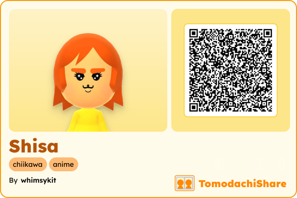 Shisa, a female Mii  with tags: chiikawa, anime