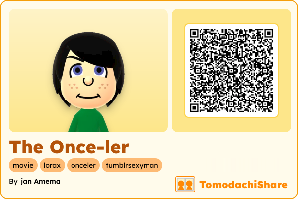 The Once-ler, a male Mii  with tags: movie, lorax, onceler, tumblrsexyman
