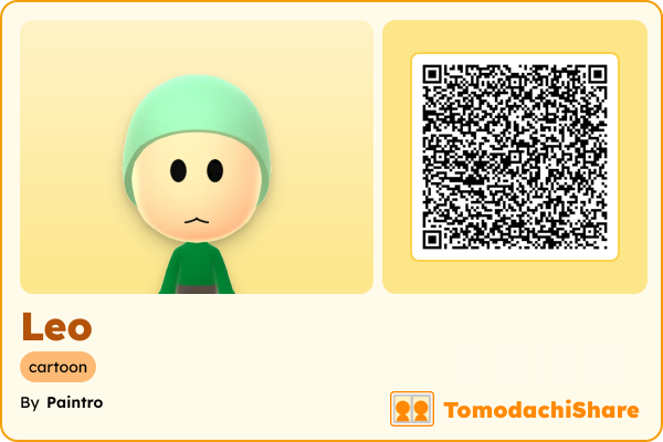 Leo, a male Mii  with tags: cartoon