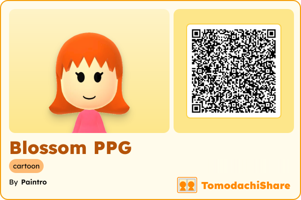 Blossom PPG, a female Mii  with tags: cartoon