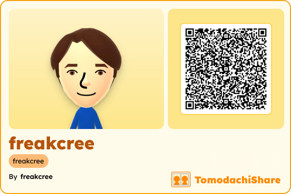 freakcree, a male Mii  with tags: freakcree