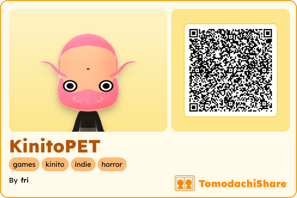 KinitoPET, a male Mii  with tags: games, kinito, indie, horror