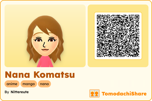 Nana Komatsu, a female Mii  with tags: anime, manga, nana