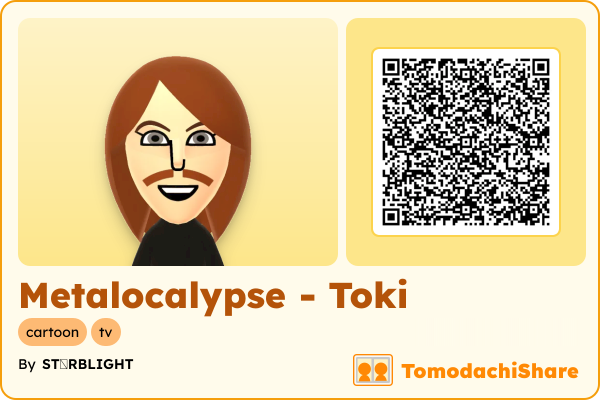 Metalocalypse - Toki, a male Mii  with tags: cartoon, tv