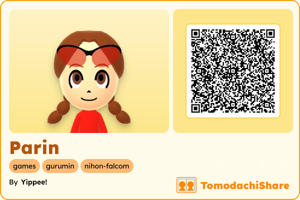 Parin, a female Mii  with tags: games, gurumin, nihon-falcom