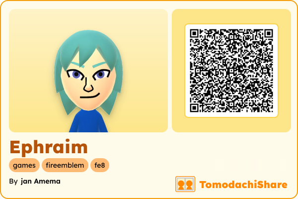 Ephraim, a male Mii  with tags: games, fireemblem, fe8