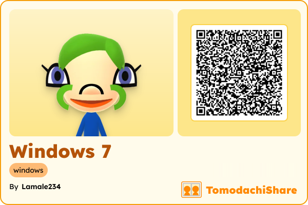 Windows 7, a male Mii  with tags: windows