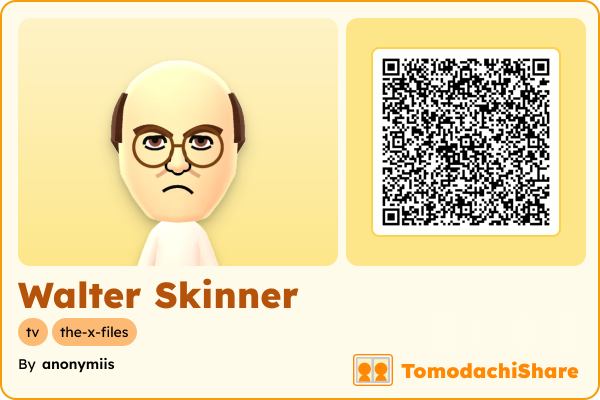 Walter Skinner, a male Mii  with tags: tv, the-x-files
