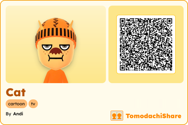 Cat, a male Mii  with tags: cartoon, tv