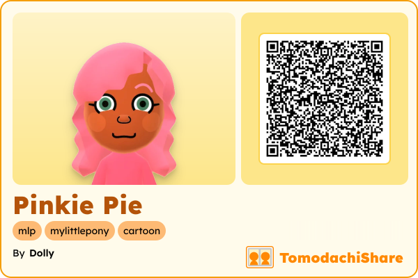 Pinkie Pie, a female Mii  with tags: mlp, mylittlepony, cartoon