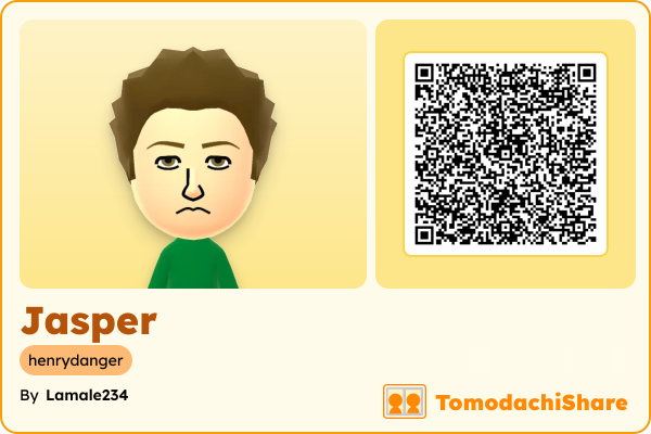 Jasper, a male Mii  with tags: henrydanger