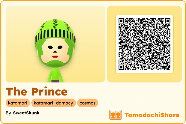 The Prince, a male Mii  with tags: katamari, katamari_damacy, cosmos