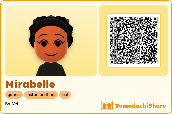 Mirabelle, a female Mii  with tags: games, instarsandtime, isat