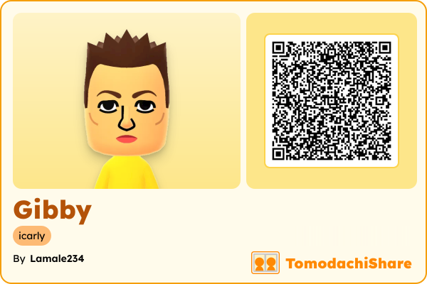 Gibby, a male Mii  with tags: icarly