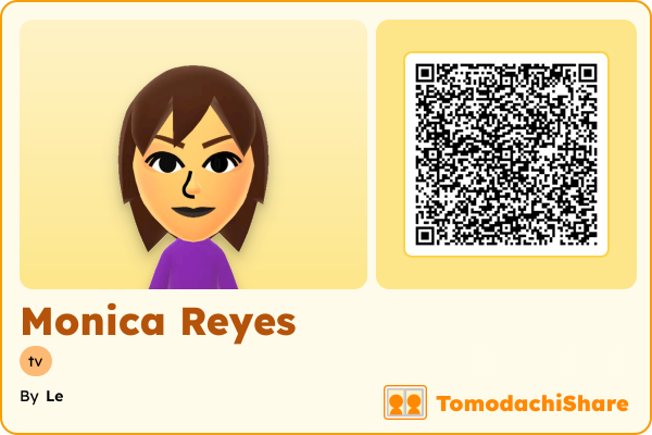 Monica Reyes, a female Mii  with tags: tv