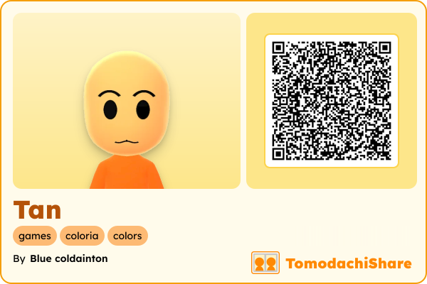 Tan, a male Mii  with tags: games, coloria, colors