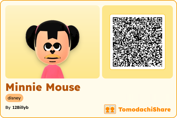 Minnie Mouse, a female Mii  with tags: disney