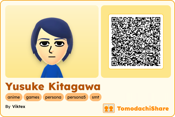 Yusuke Kitagawa, a male Mii  with tags: anime, games, persona, persona5, smt
