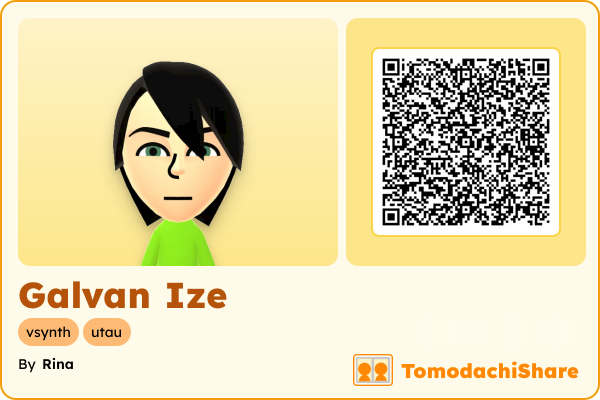 Galvan Ize, a male Mii  with tags: vsynth, utau