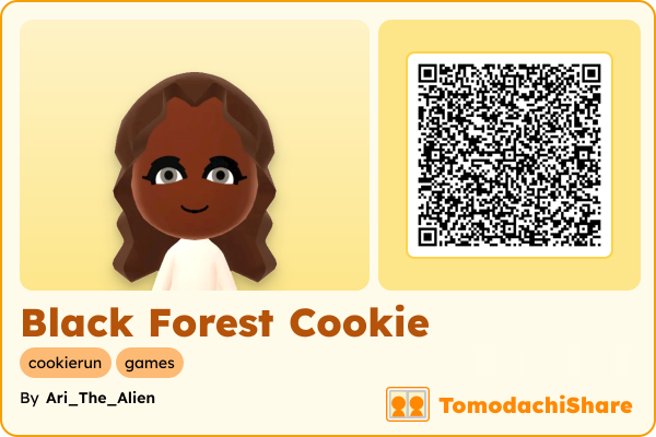 Black Forest Cookie, a female Mii  with tags: cookierun, games