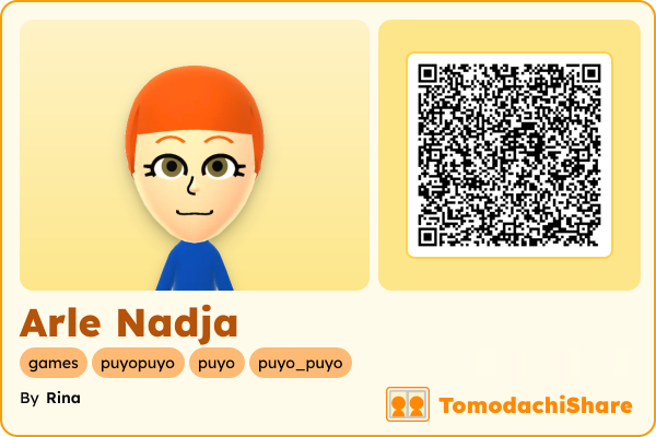 Arle Nadja, a female Mii  with tags: games, puyopuyo, puyo, puyo_puyo