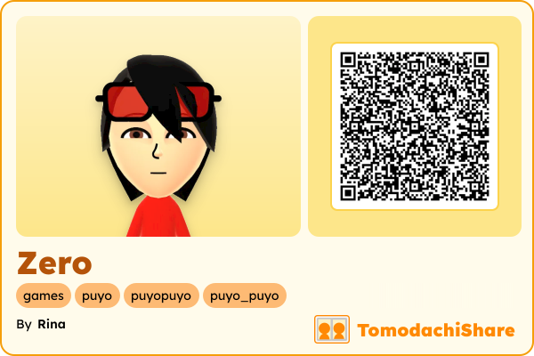 Zero, a male Mii  with tags: games, puyo, puyopuyo, puyo_puyo