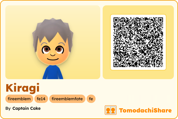 Kiragi, a male Mii  with tags: fireemblem, fe14, fireemblemfate, fe