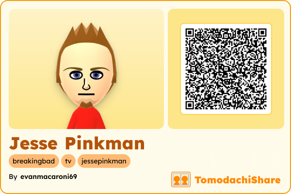 Jesse Pinkman, a male Mii  with tags: breakingbad, tv, jessepinkman