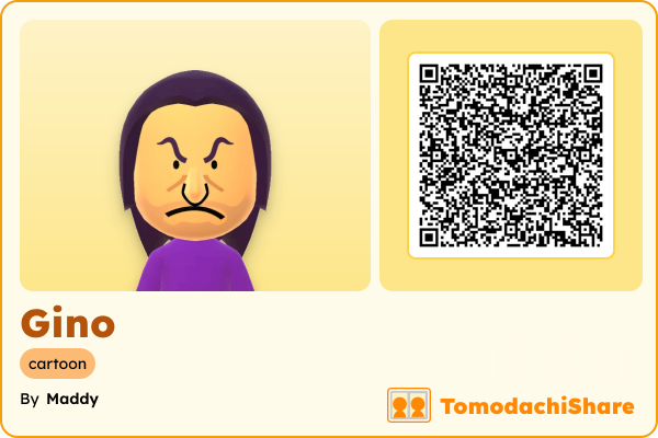 Gino, a male Mii  with tags: cartoon