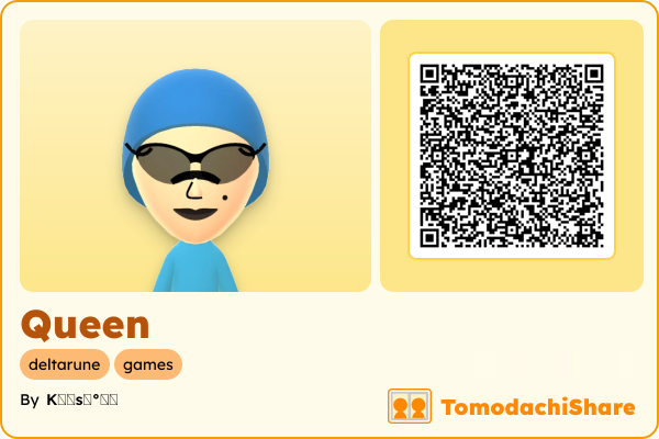 Queen, a female Mii  with tags: deltarune, games