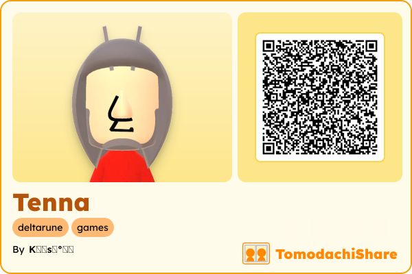 Tenna, a male Mii  with tags: deltarune, games