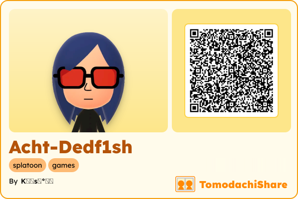 Acht-Dedf1sh, a female Mii  with tags: splatoon, games