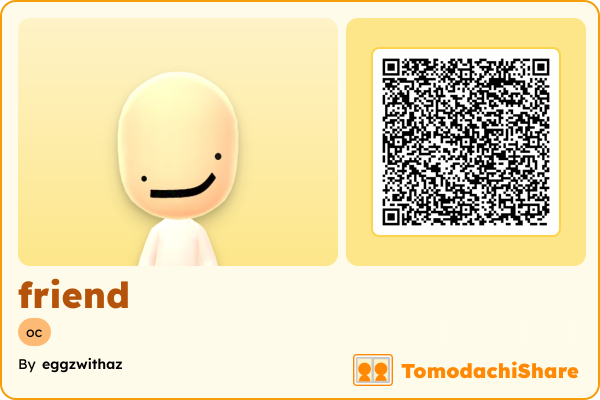 friend, a male Mii  with tags: oc