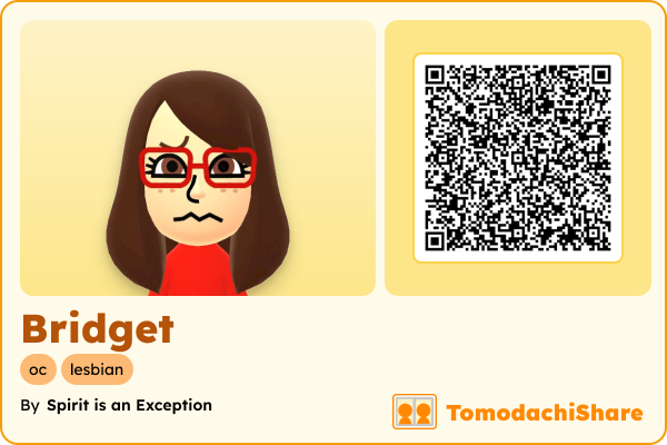 Bridget, a female Mii  with tags: oc, lesbian