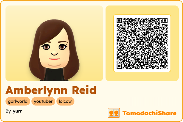 Amberlynn Reid, a female Mii  with tags: gorlworld, youtuber, lolcow